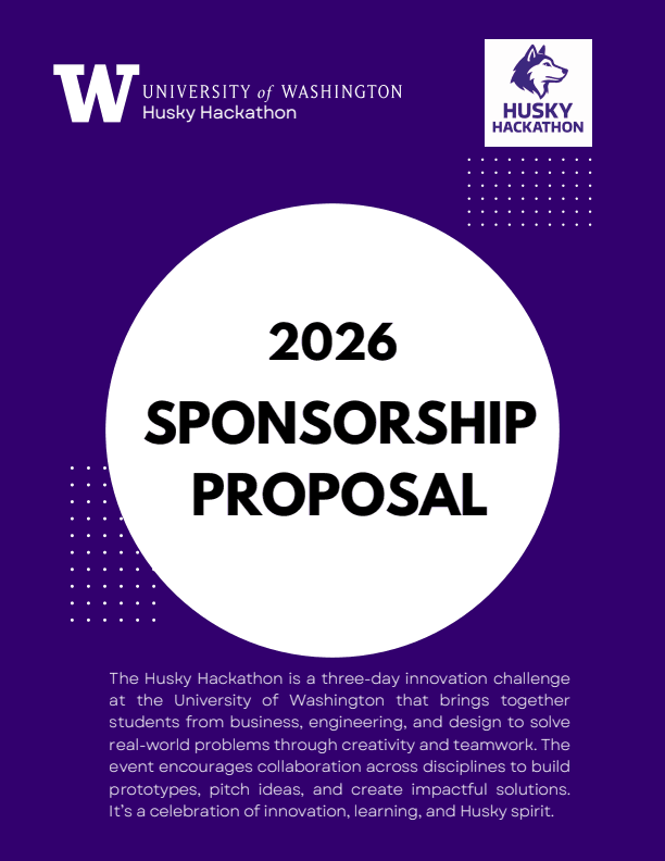 Husky Hackathon sponsorship proposal, page 1