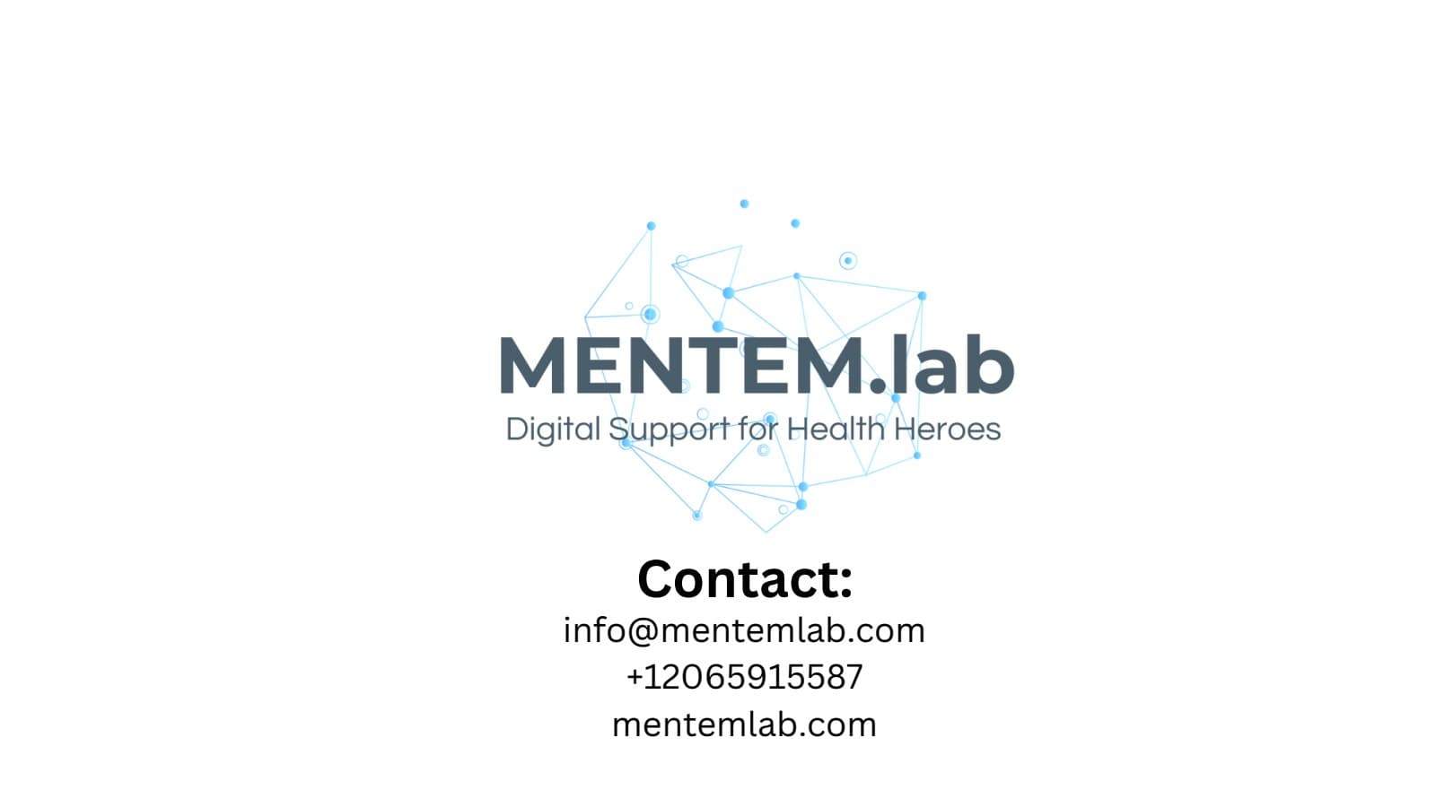 AI Ignite 2025 slide 16: Mentem.Lab contact slide.